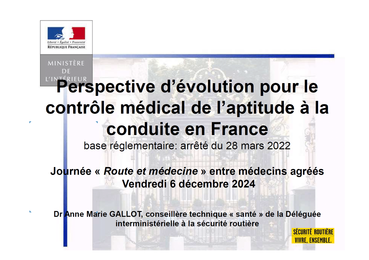 ASSISES Déc 2024 - Perspective d'évolution pour le contrôle médical de ...
